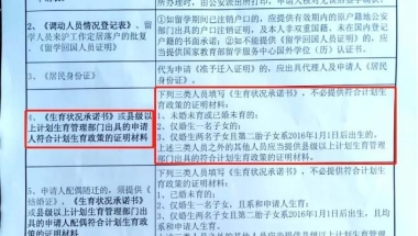 上海留学生落户办理准签证需要计划生育证明吗？