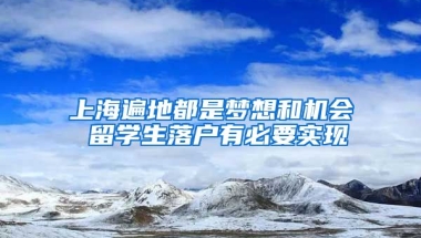 上海遍地都是梦想和机会 留学生落户有必要实现