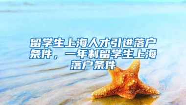 留学生上海人才引进落户条件，一年制留学生上海落户条件