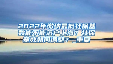 2022年上海居住证积分细则及注意事项