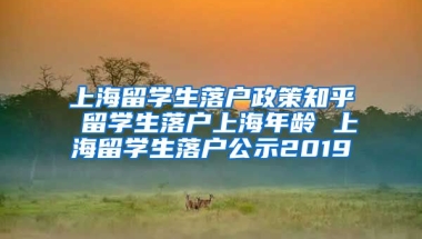 上海留学生落户政策知乎 留学生落户上海年龄 上海留学生落户公示2019