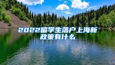 2022留学生落户上海新政策有什么