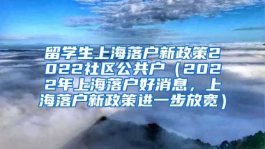 留学生上海落户新政策2022社区公共户（2022年上海落户好消息，上海落户新政策进一步放宽）