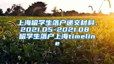 上海留学生落户递交材料，2021.05-2021.08 留学生落户上海timeline