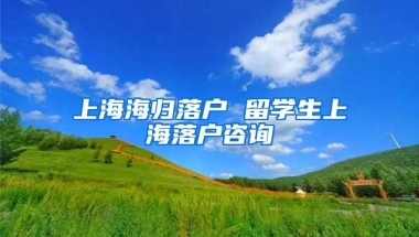 上海海归落户 留学生上海落户咨询