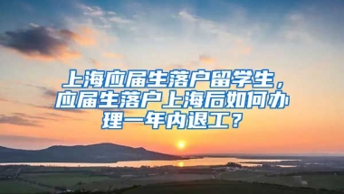 上海应届生落户留学生，应届生落户上海后如何办理一年内退工？