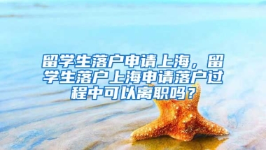 留学生落户申请上海，留学生落户上海申请落户过程中可以离职吗？