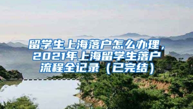 留学生上海落户怎么办理，2021年上海留学生落户流程全记录（已完结）