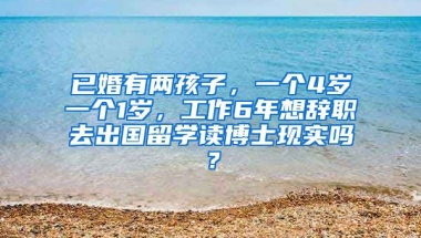 已婚有两孩子，一个4岁一个1岁，工作6年想辞职去出国留学读博士现实吗？