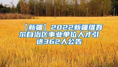 【新疆】2022新疆维吾尔自治区事业单位人才引进362人公告