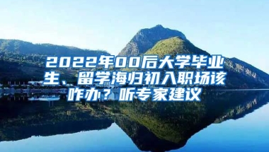 2022年00后大学毕业生、留学海归初入职场该咋办？听专家建议