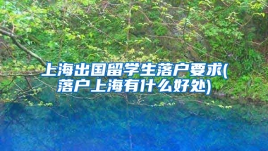 上海出国留学生落户要求(落户上海有什么好处)