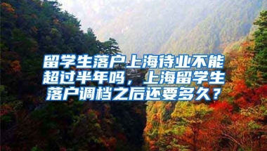 留学生落户上海待业不能超过半年吗，上海留学生落户调档之后还要多久？