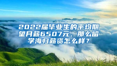 2022届毕业生的平均期望月薪6507元，那么留学海归薪资怎么样？