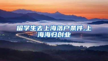 留学生去上海落户条件,上海海归创业