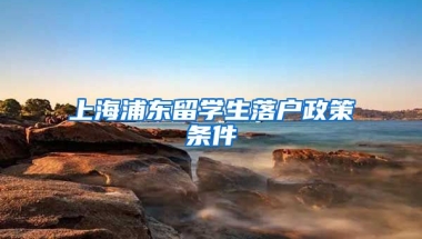 上海浦东留学生落户政策条件