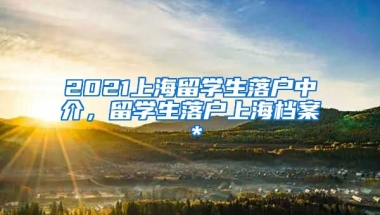 2021上海留学生落户中介，留学生落户上海档案＊