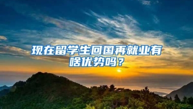 现在留学生回国再就业有啥优势吗？