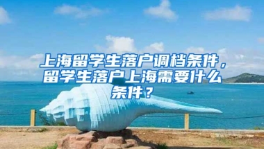 上海留学生落户调档条件，留学生落户上海需要什么条件？