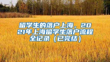 留学生的落户上海，2021年上海留学生落户流程全记录（已完结）