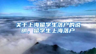 关于上海留学生落户的说明，留学生上海落户