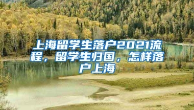 上海留学生落户2021流程，留学生归国，怎样落户上海