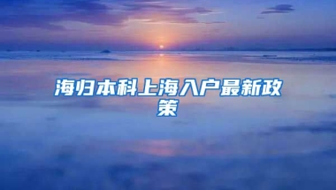 海归本科上海入户最新政策