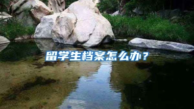 留学生档案怎么办？