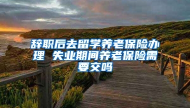 辞职后去留学养老保险办理 失业期间养老保险需要交吗