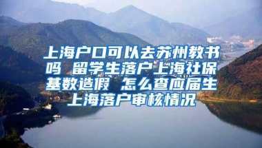 上海户口可以去苏州教书吗 留学生落户上海社保基数造假 怎么查应届生上海落户审核情况