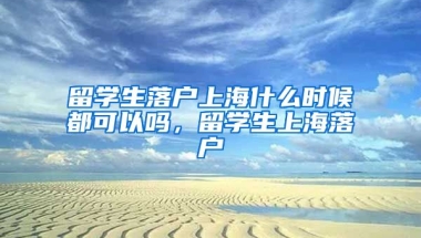 留学生落户上海什么时候都可以吗，留学生上海落户