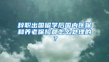 辞职出国留学后国内医保和养老保险都怎么处理的？