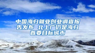 中国海归就业创业调查报告发布 北上广仍是海归首要目标城市