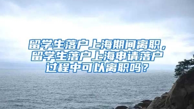 留学生落户上海期间离职，留学生落户上海申请落户过程中可以离职吗？