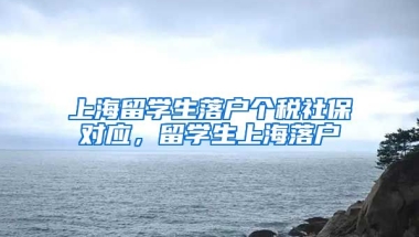 上海留学生落户个税社保对应，留学生上海落户