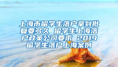 上海市留学生落户拿到批复要多久 留学生上海落户政策公司要求 2019留学生落户上海案例