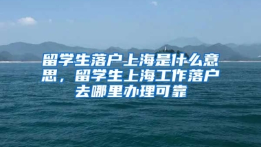 留学生落户上海是什么意思，留学生上海工作落户去哪里办理可靠