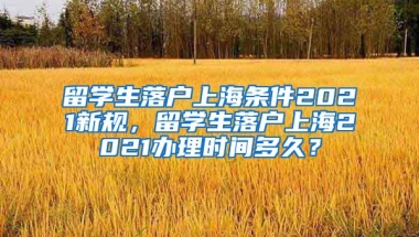 留学生落户上海条件2021新规，留学生落户上海2021办理时间多久？