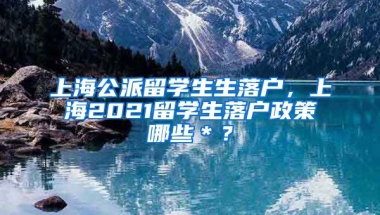 上海公派留学生生落户，上海2021留学生落户政策哪些＊？