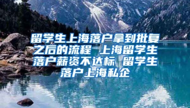 留学生上海落户拿到批复之后的流程 上海留学生落户薪资不达标 留学生落户上海私企