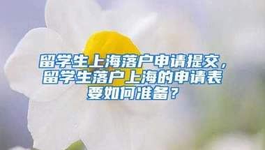 留学生上海落户申请提交，留学生落户上海的申请表要如何准备？