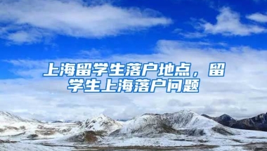 上海留学生落户地点，留学生上海落户问题