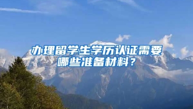 办理留学生学历认证需要哪些准备材料？