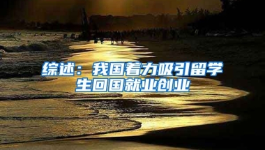 综述：我国着力吸引留学生回国就业创业