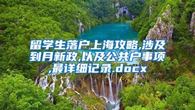 留学生落户上海攻略,涉及到月新政,以及公共户事项,最详细记录.docx