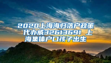 2020上海海归落户政策 代办威32613691 上海集体户口孩子出生