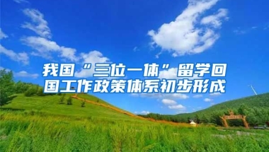 我国“三位一体”留学回国工作政策体系初步形成