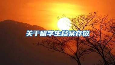 关于留学生档案存放