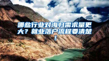 哪些行业对海归需求量更大？就业落户流程要清楚！