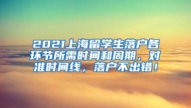 2021上海留学生落户各环节所需时间和周期，对准时间线，落户不出错！